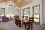 Dining room over looking the Gallatin River